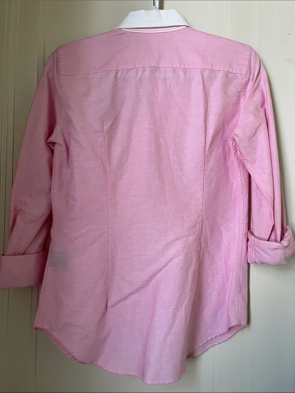 Ralph Lauren Pink Button-Down Shirt White Collar Cotton Embroidered Size 6 - Picture 9 of 9